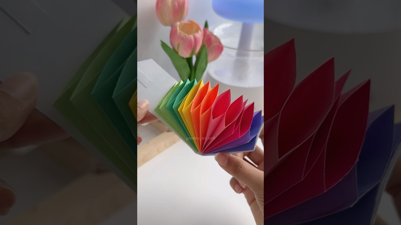 🌈✨Colorful Rainbow Card Holder #shorts #art #diy #craft #youtubeshortsfeatures