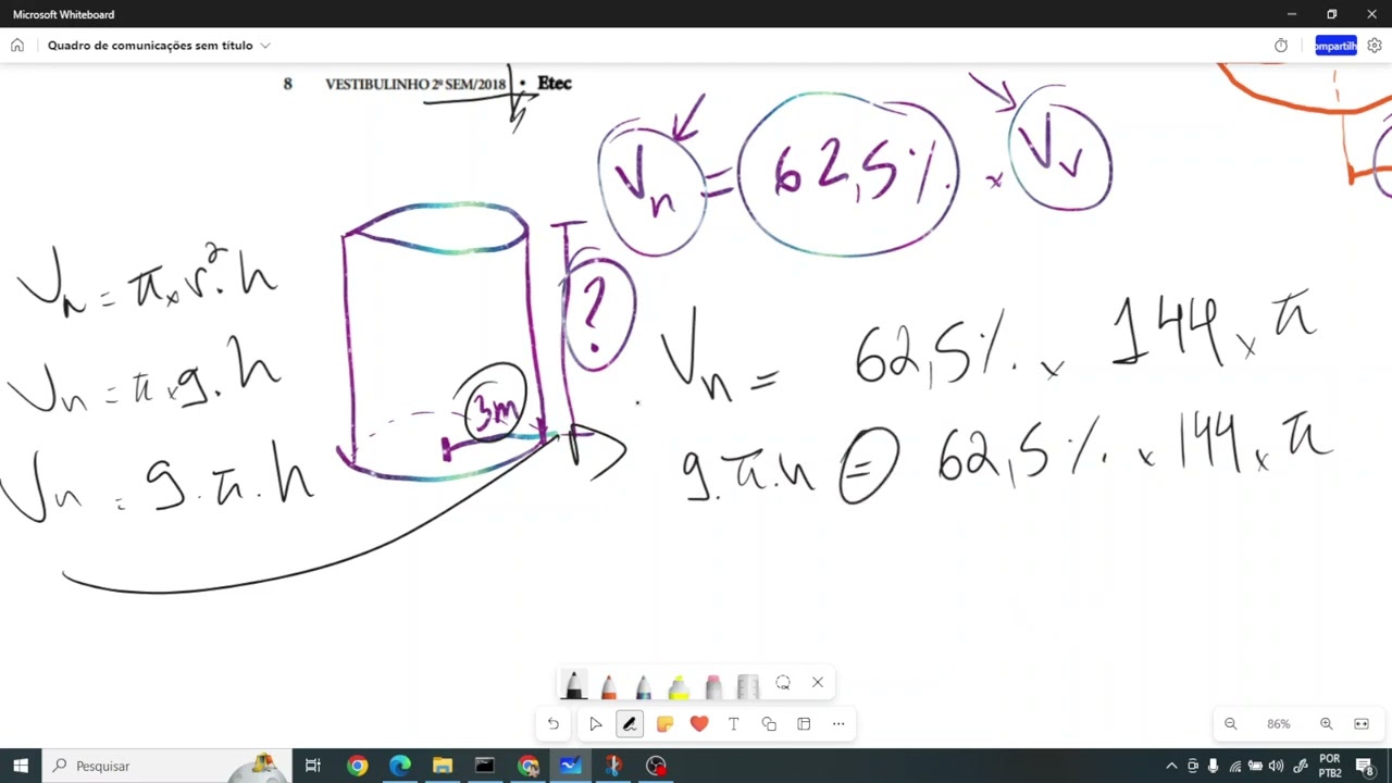 MATEMÁTICA VESTIBULINHO ETEC QUESTÃO 16 - 2018 2