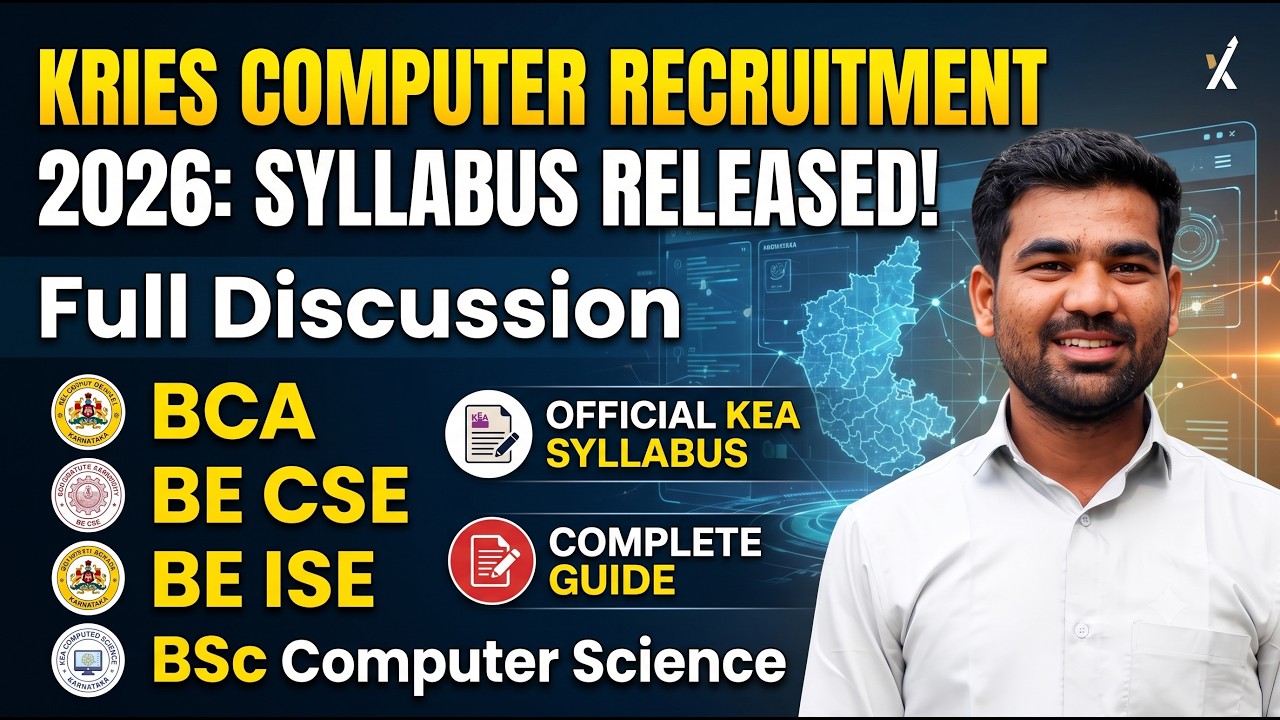 🔥 KRIES Computer Teacher Official Syllabus Released | KEA Syllabus Analysis | Complete Preparation