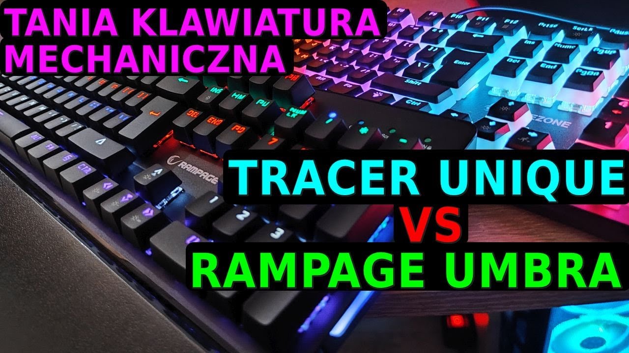 Tania klawiatura mechaniczna RAMPAGE Umbra vs Tracer Gamezone Unique Pudding vs Tracer Mecano