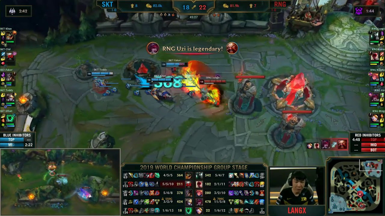Faker TF Backdoor - SKT vs RNG &bull; WORLDS 2019