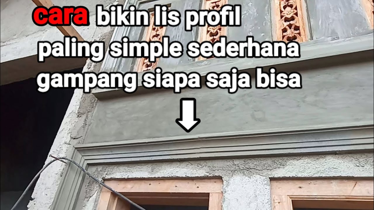begini cara tukang bangunan bikin lis profil dinding paling cepat simple mudah untuk pemula