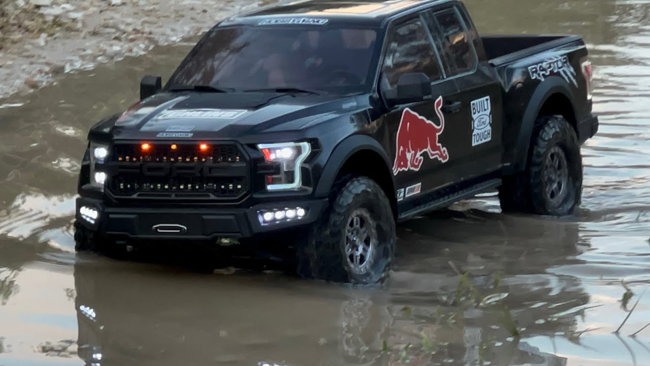RC Footage: Adventure with the Traction Hobby F150 1/8 trail run with water crossings Part 1