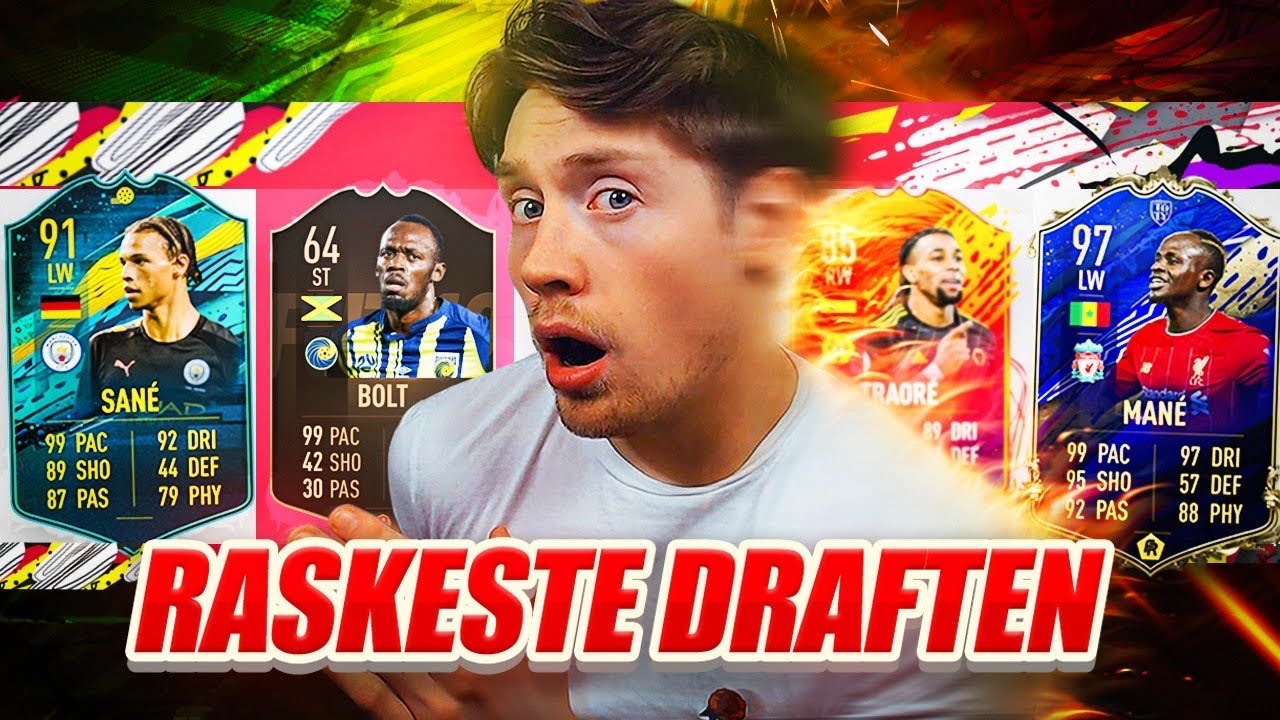 MÅ KUN velge RASKESTE SPILLEREN i DRAFT! 🏃‍♂️ ⚡*Fut Draft UTFORDRING*