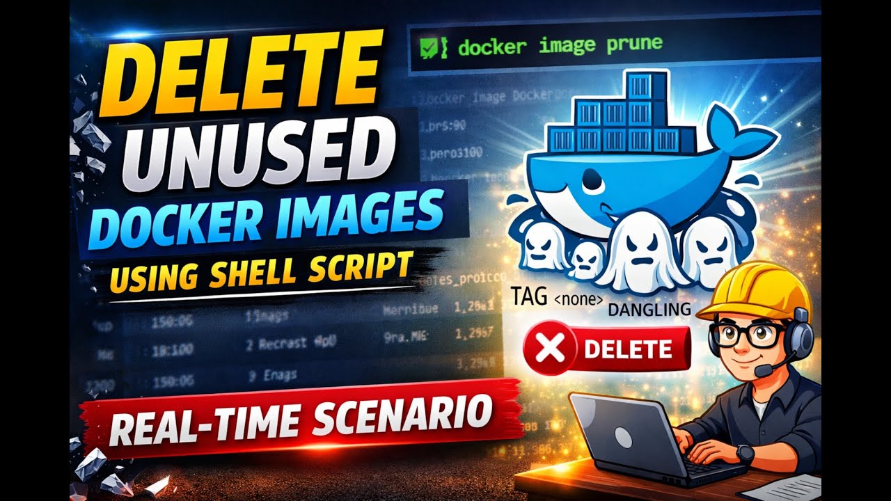 Shell script-Deleting Docker unused images Real time Scenario