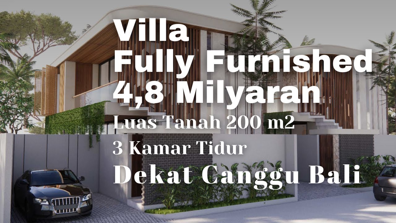 SEMESTA VILLAS, Villa dijual di sekitar Canggu Bali, Fully Furnished, Villa Type 1 Luas Tanah 200 m2