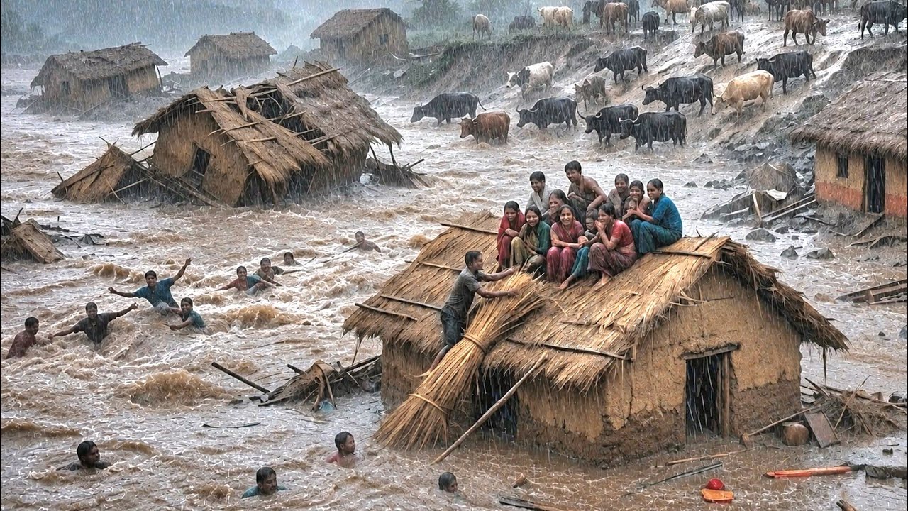 Real Nepali Mountain Village Life During Heavy Rain | Most Peaceful & Relaxing Rural Life