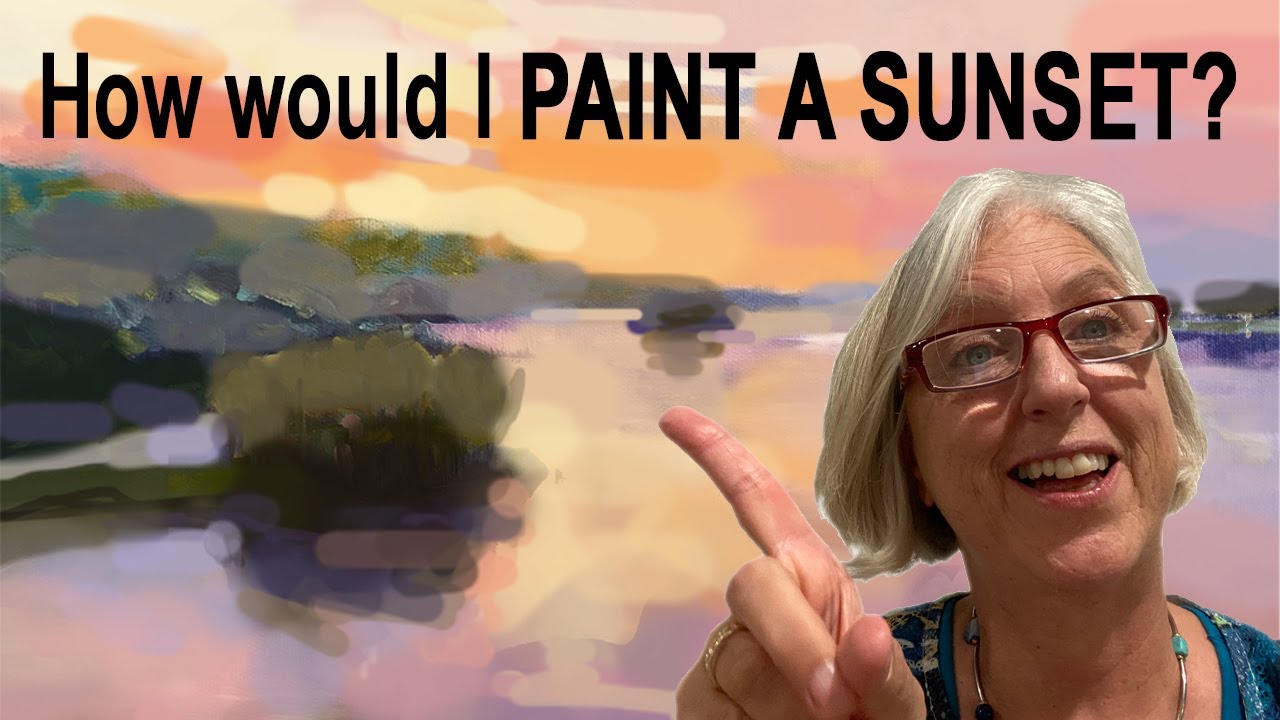 How would I paint a pelican sunset?