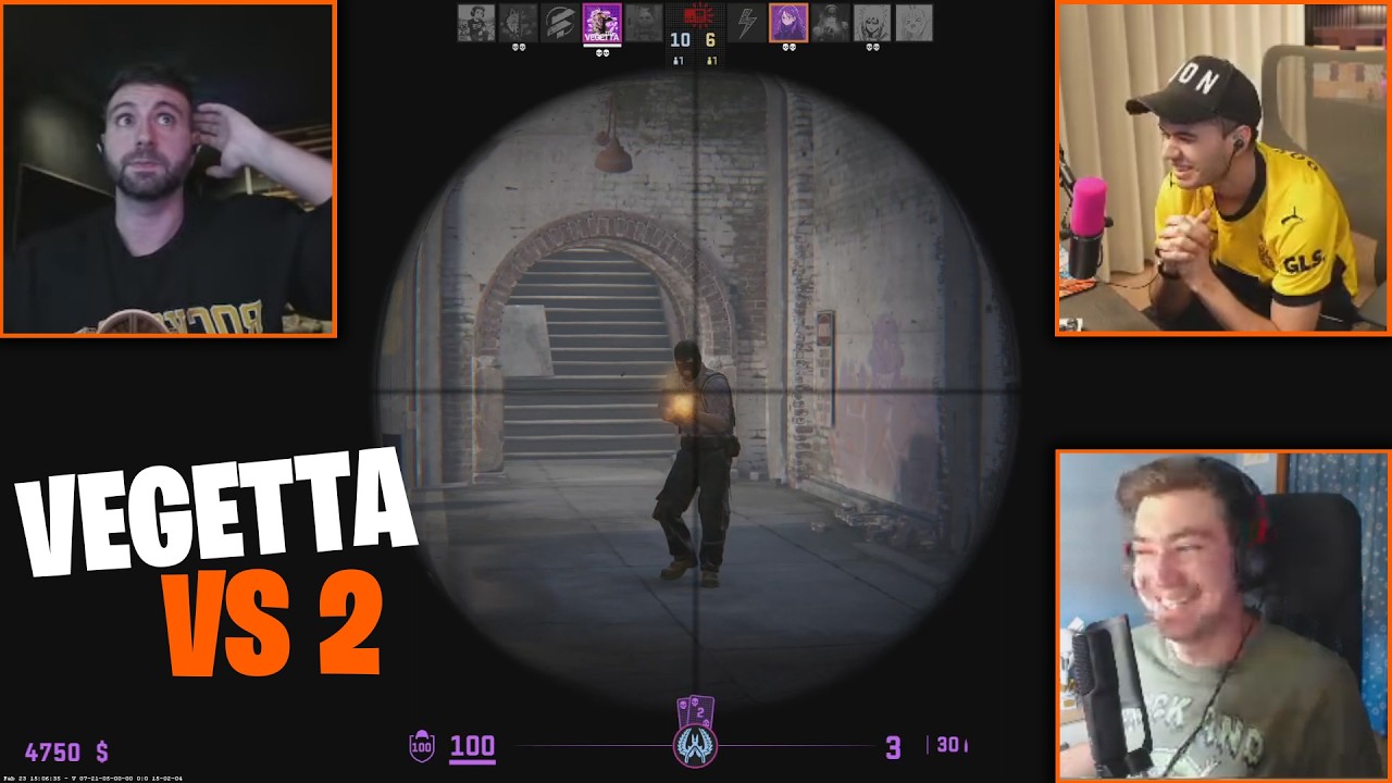 Clutch de VEGETTA solo vs DOS en COUNTER STRIKE 😲😱