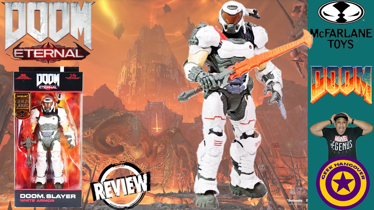 DOOM Slayer White Armor Skin BBTS Exclusive Action Figure Action Figure Satisfying Video Review