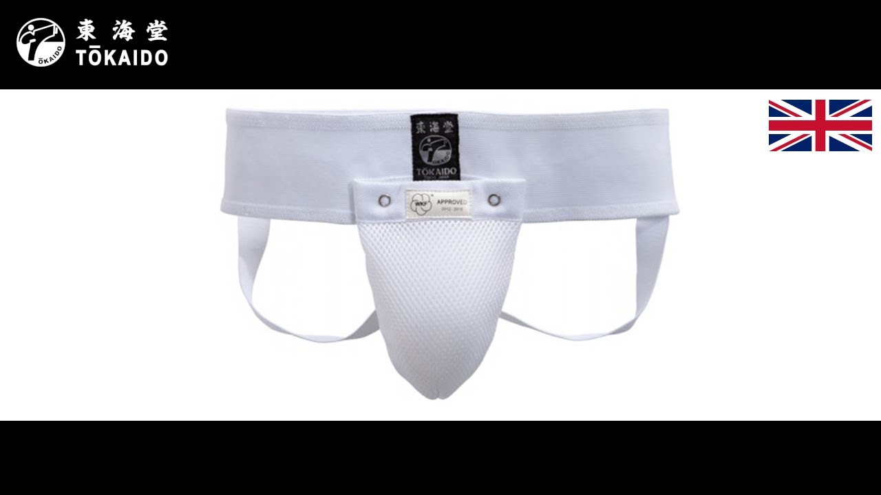 Tokaido Fight men's karate groin guard, WKF, white