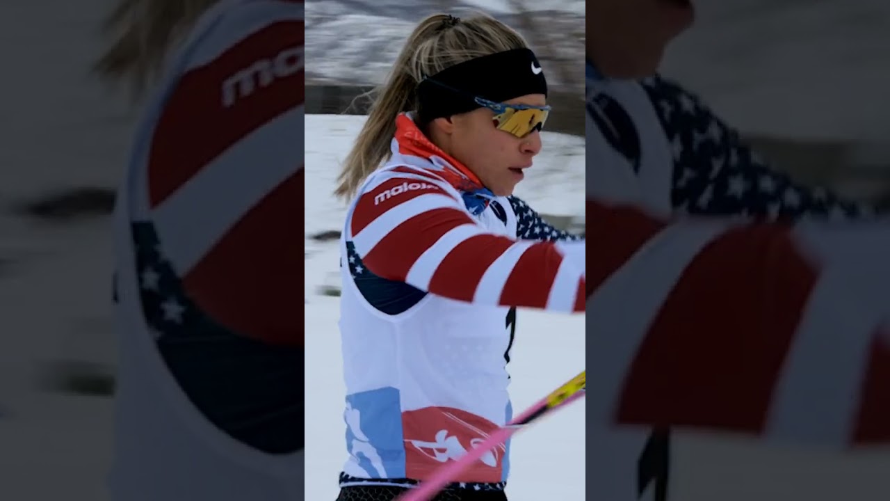 #shorts Oksana Masters putting in work 💪 #teamusa #skiing #sports