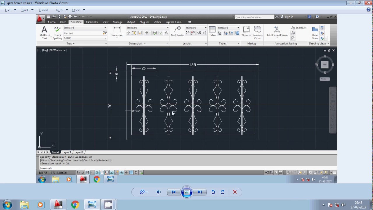 Autocad gate fence Design john david