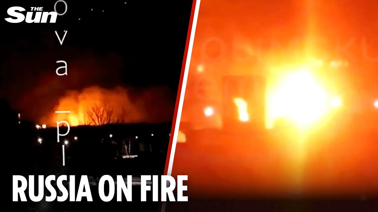 Ukraine launches wave of strikes on Russia destroying oil depots and power stations