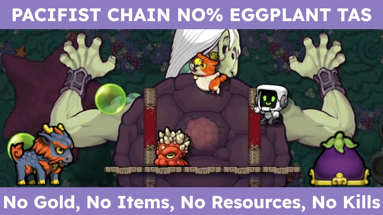 [OBSOLOTE] [TAS] Spelunky 2 - Pacifist Chain No% Eggplant Abzu in 9:53.400
