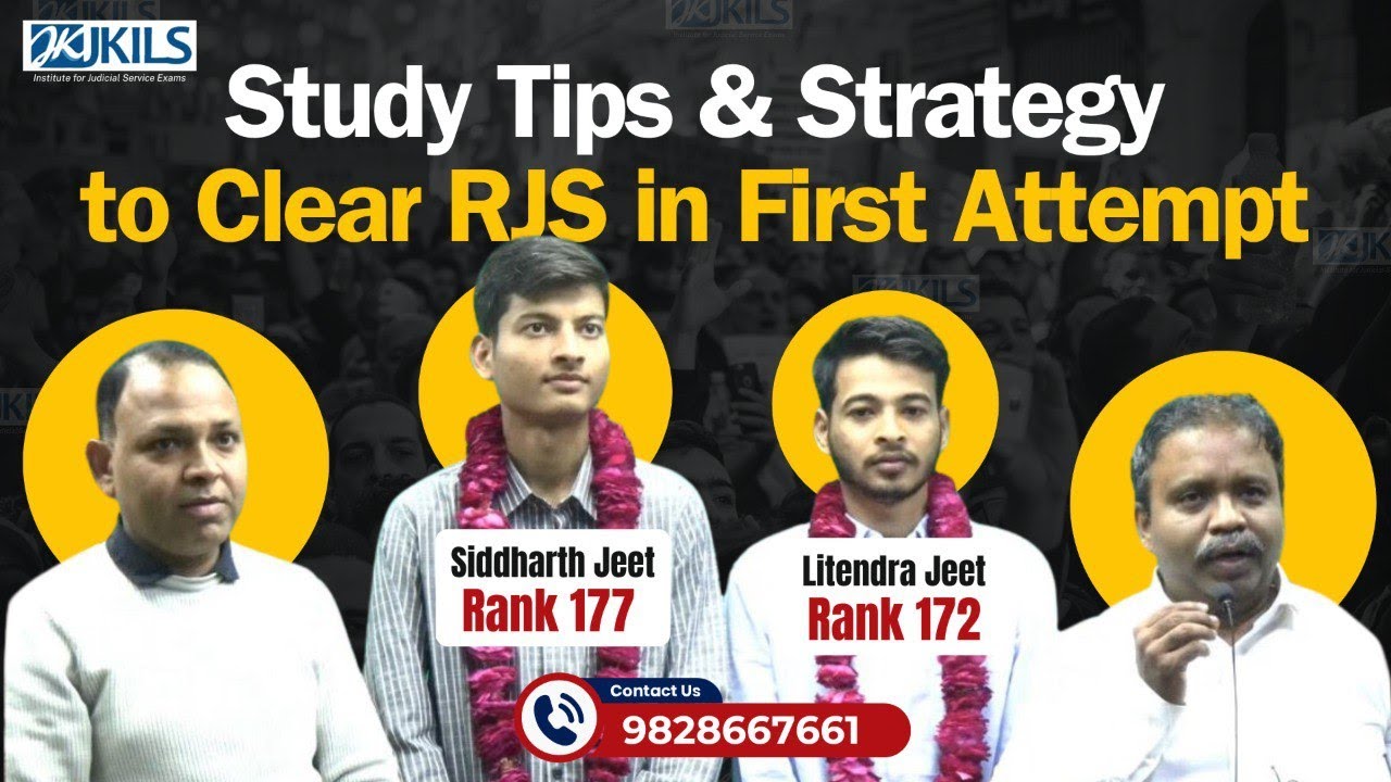 Study Tips & Strategy to Clear RJS in First Attempt- Rank 172 Litendra Jeet& Rank 177 Siddharth Jeet