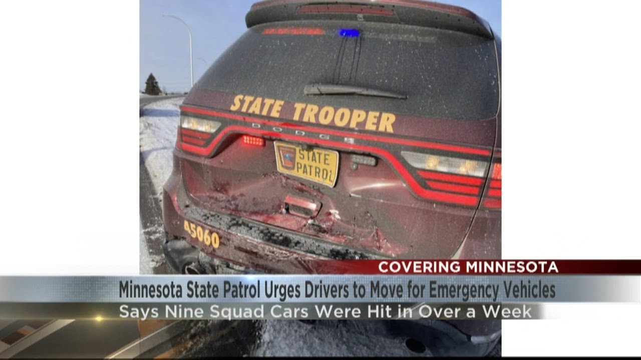Minnesota State Patrol warns drivers of emergency vehicles