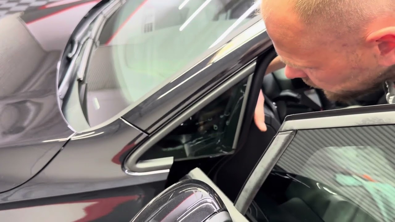 How to Tint 23 GOLF  GTI front quarter window. @socaltintshop791 #socaltintshop