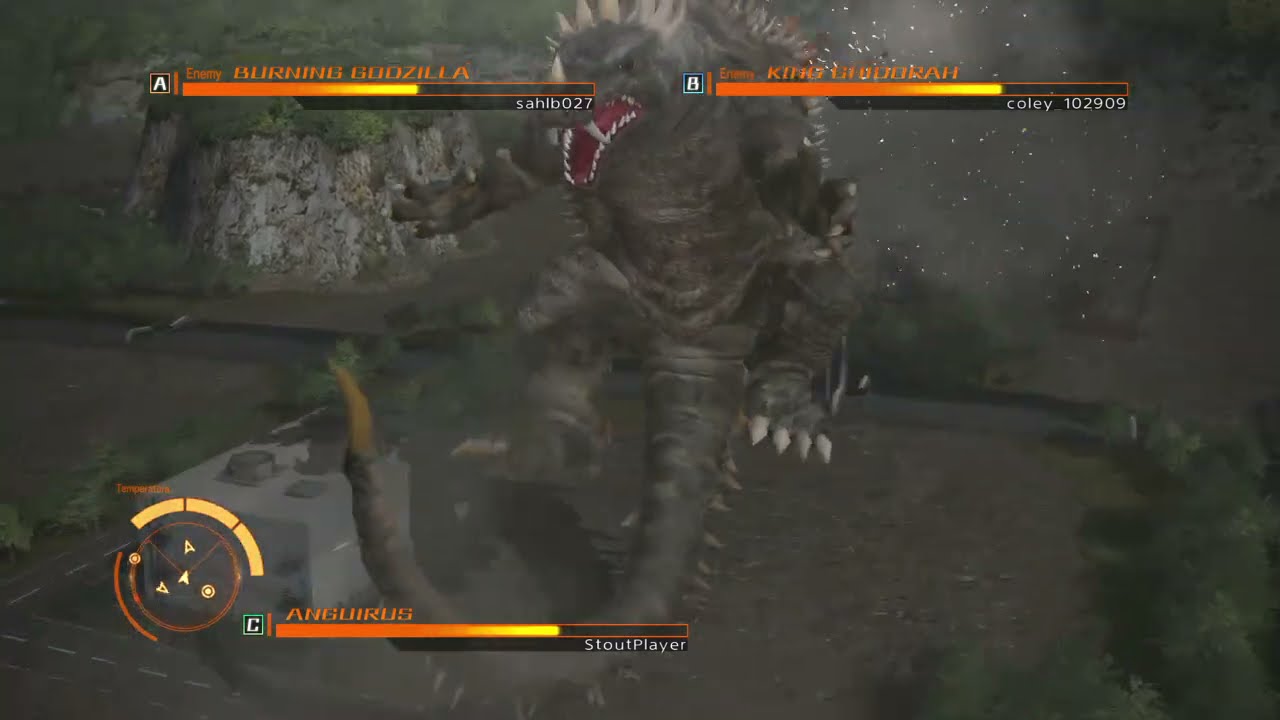 GODZILLA PS4 : Anguirus vs King Ghidorah vs Burning Godzilla