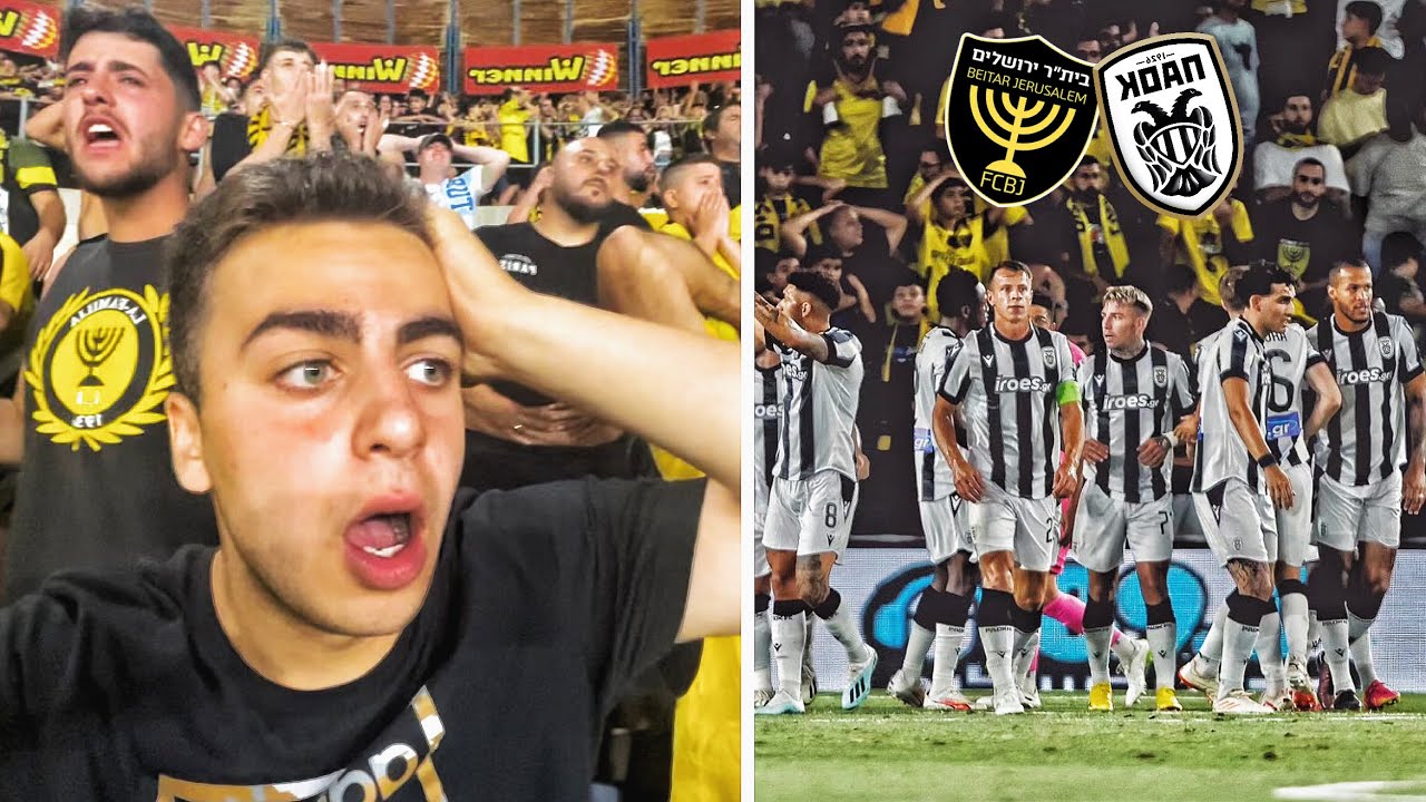 CRAZY ATMOSPHERE at BEITAR JERUSALEM 1-4 PAOK & MENTAL ISRAELI ULTRAS! - Europa Conference League