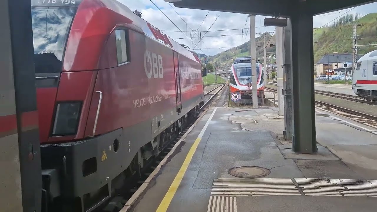 Abfahrt des nightjet 294+nightjet 40235 am 29.04.2023 in Schwarzach-St. Veit