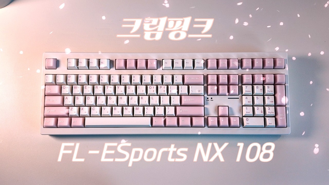 사무용 저소음 키보드 | 가성비 풀배열 키보드에도 봄이 왔나봄🌸 FL -ESPORTS NX 108 크림핑크 저소음 스노우 축 리뷰