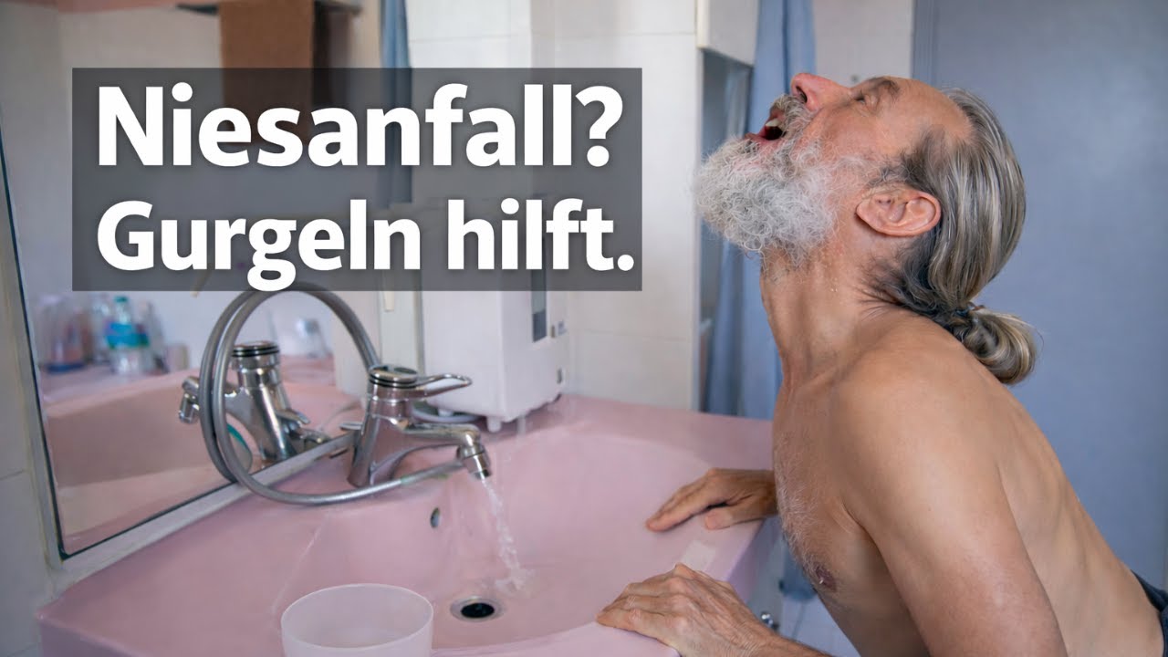 Niesanfälle stoppen mit dieser besonderen Gurgeltechnik