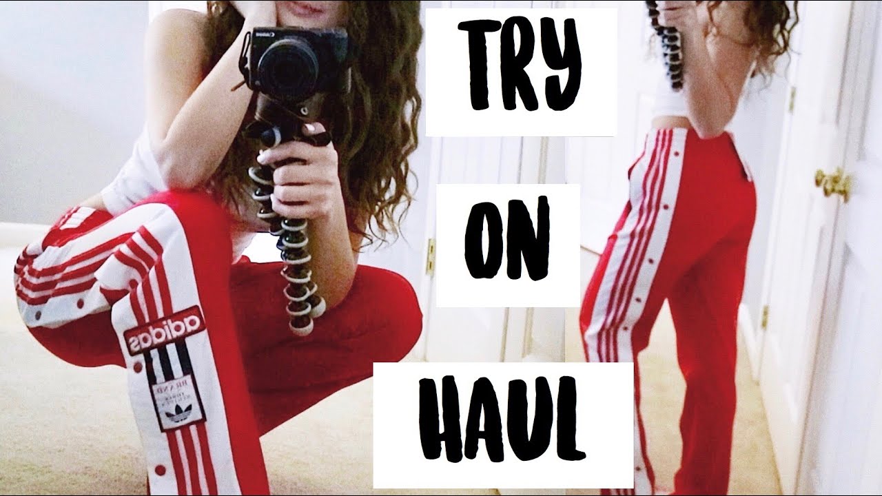 spring 2018 haul: watch me try on clothes I just bought !! (adidas, nike, levi’s & more)