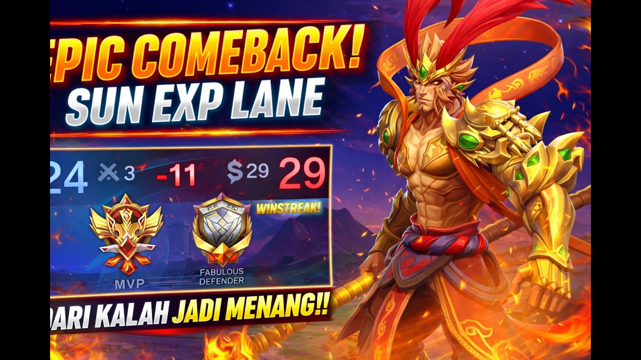 SUN EXP LANE MENGGANAS!! Dari Tertinggal 11 Poin Jadi Menang