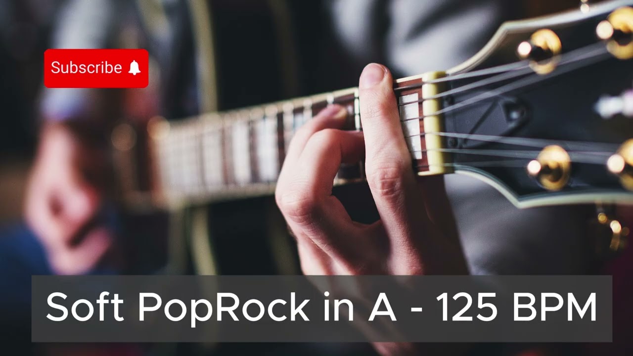 Soft Pop-Rock Guitar Backing Track in A - 125 BPM