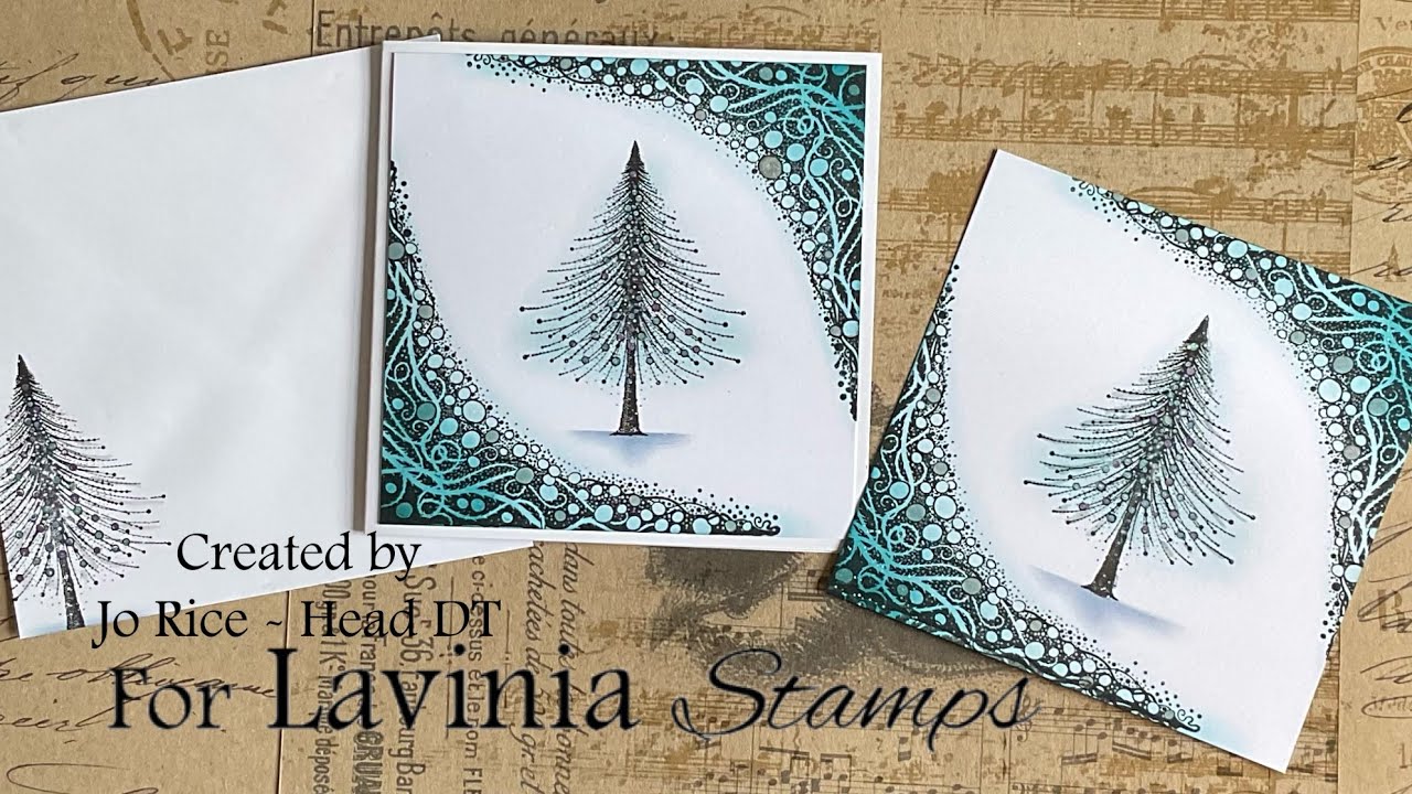 Christmas Joy in a Corner stamp by Jo Rice #laviniastamps #cardmaking #christmas
