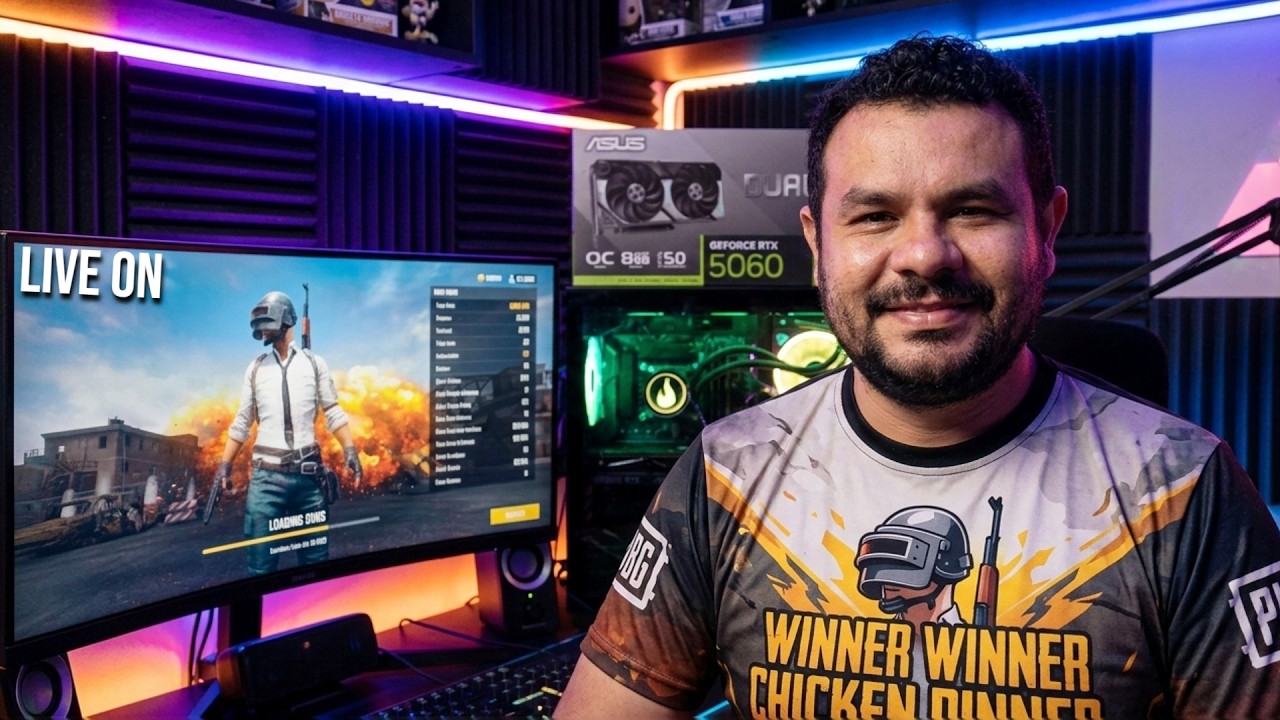 BORA DE GAMEPLAY COM RTX 5060 + I5 10400 + RESENHA AO VIVO