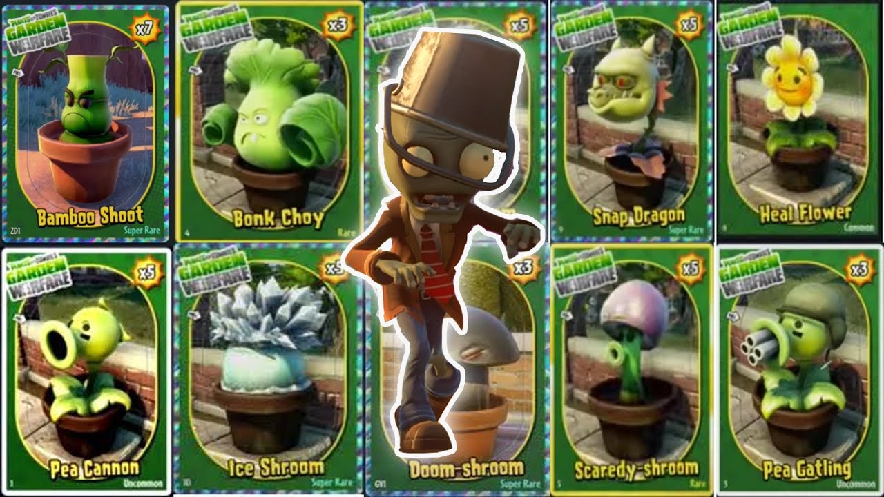 Bucket head vs all potted plants | Plants vs Zombies Garden Warfare 2