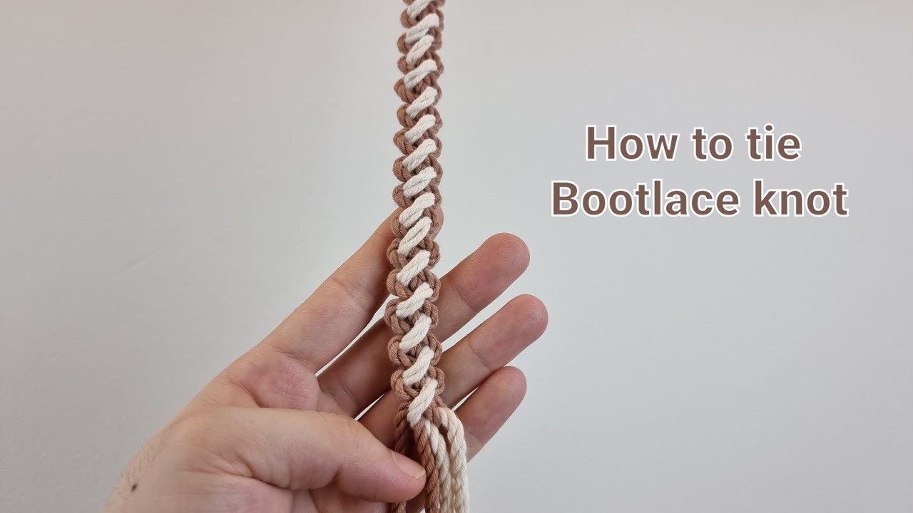 How to tie Bootlace knot | Him Macrame