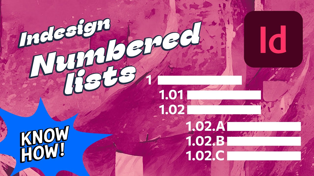 #indesign Numbered multi-level list