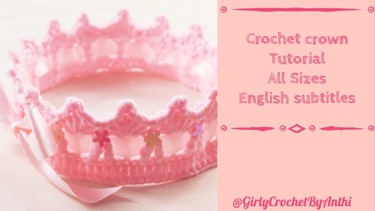 Easy Crochet Crown & Tiara Tutorial #6 All Sizes