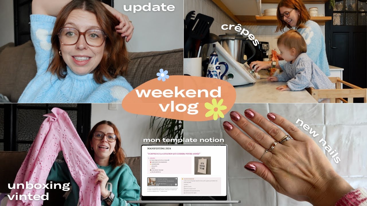 Maman solo, unboxing Vinted, lecture,... + mon template Notion GRATUIT 💻💕