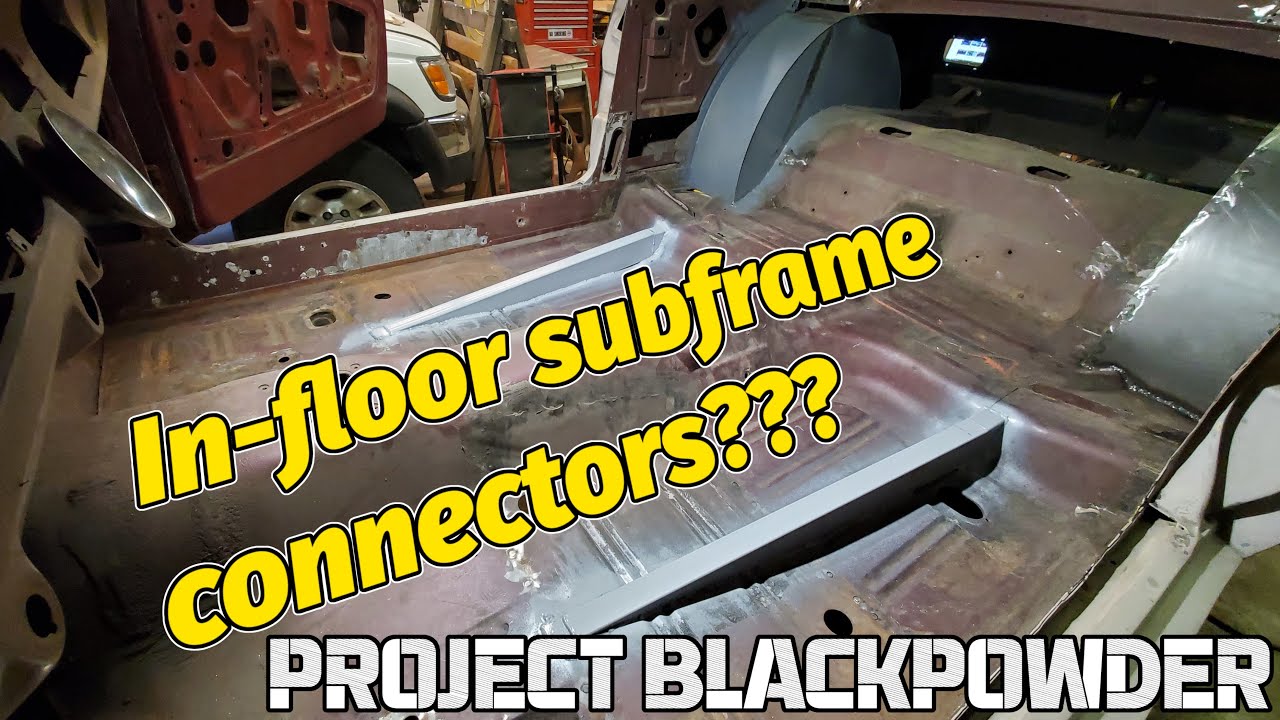 Weld-in subframe connectors on the 65 Mustang