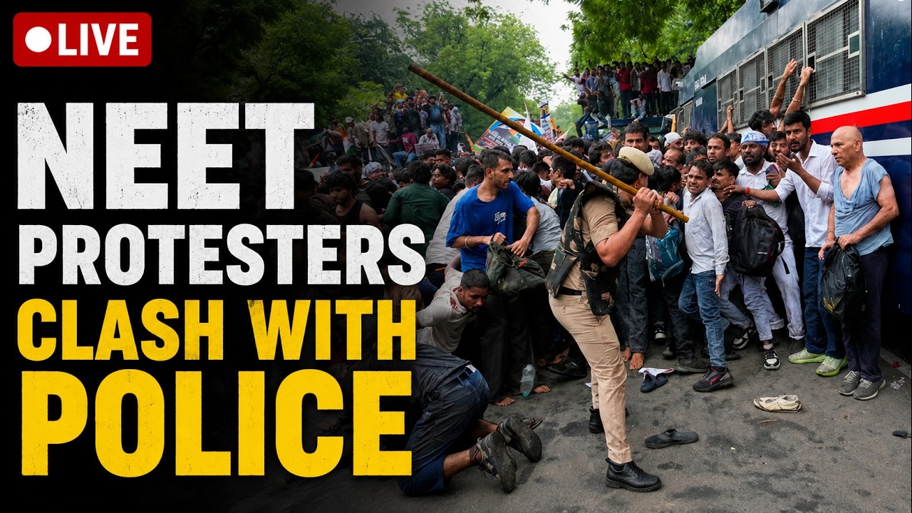 Jantar Mantar LIVE: Massive Clash Between CJP Protesters & Police | Delhi NEET Protests LIVE