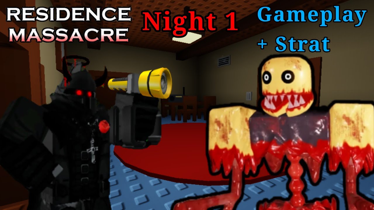 Residence Massacre: Guía para pasarse la Noche 1 + Gameplay | Roblox | Ps4