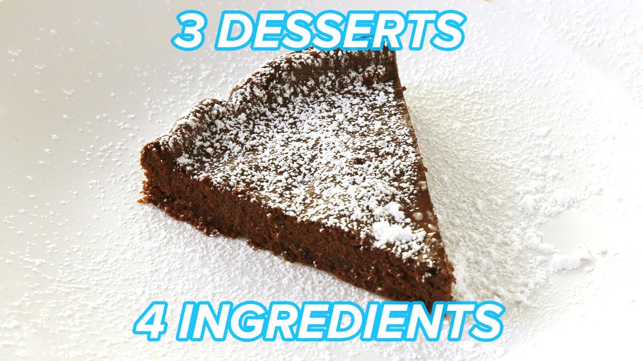I Made 3 Chocolatey Desserts With Only 4 Ingredients • Tasty