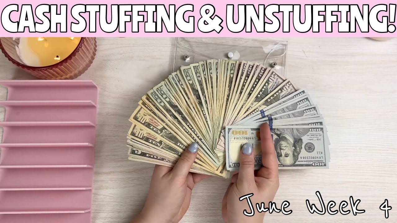 CASH STUFFING & UNSTUFFING! | Savings Challenges & Unstuffing Cash To Pay Bills!