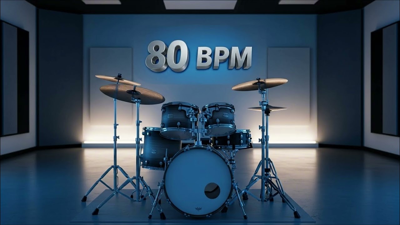 Drum Backing Track 80 BPM - Pop Simple Beat