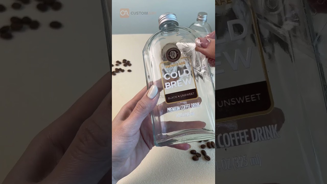Make Branded coffee bottles with DTF Transfer Stickers