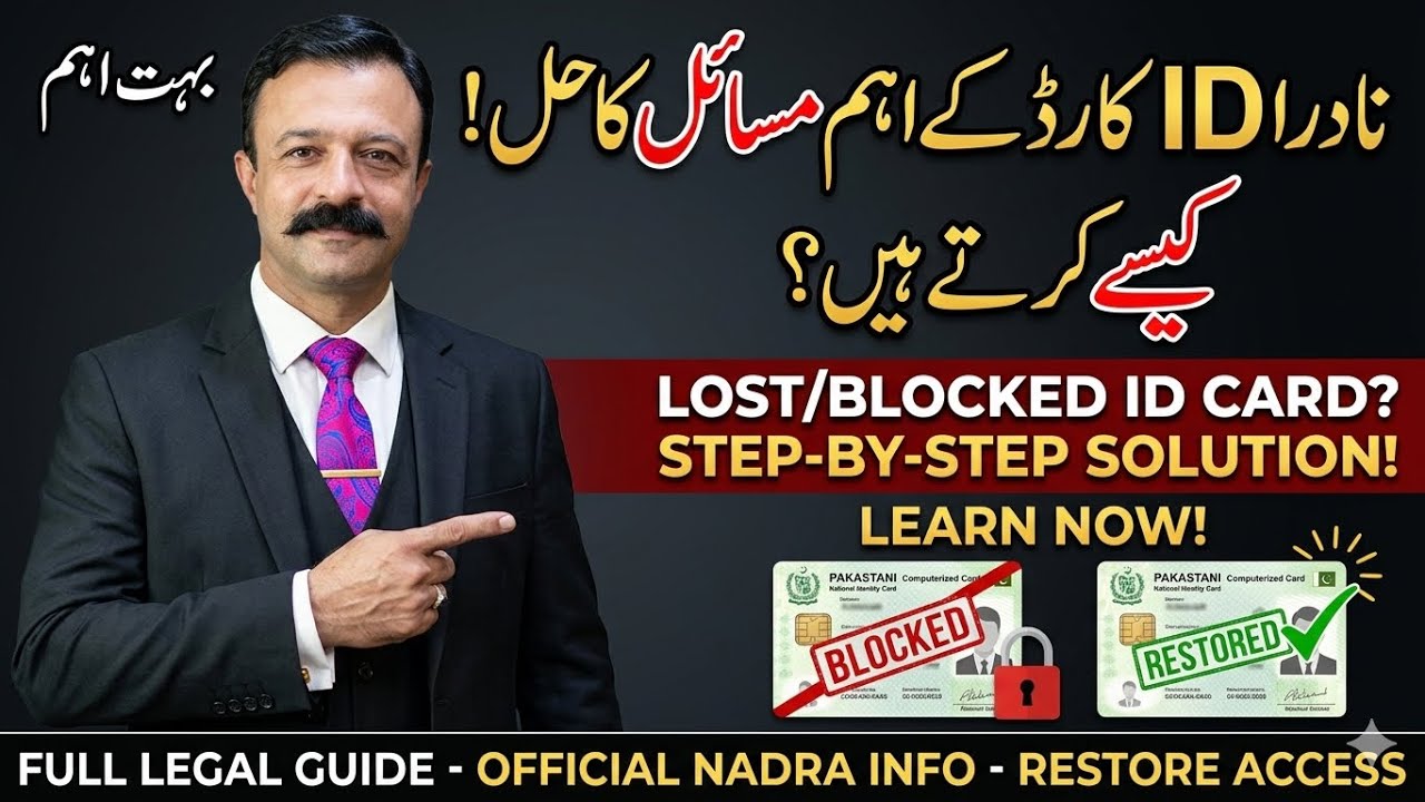 Nadra ID Card Blocked? CNIC Blocked Reasons and How to block ID Card #lawinpakistan shankhti