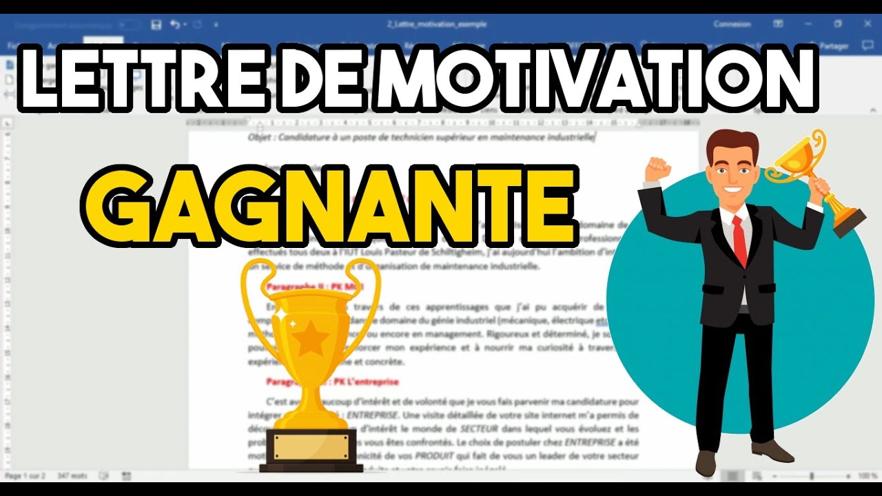 Comment écrire une lettre de motivation GAGNANTE sur WORD en 30 minutes ?