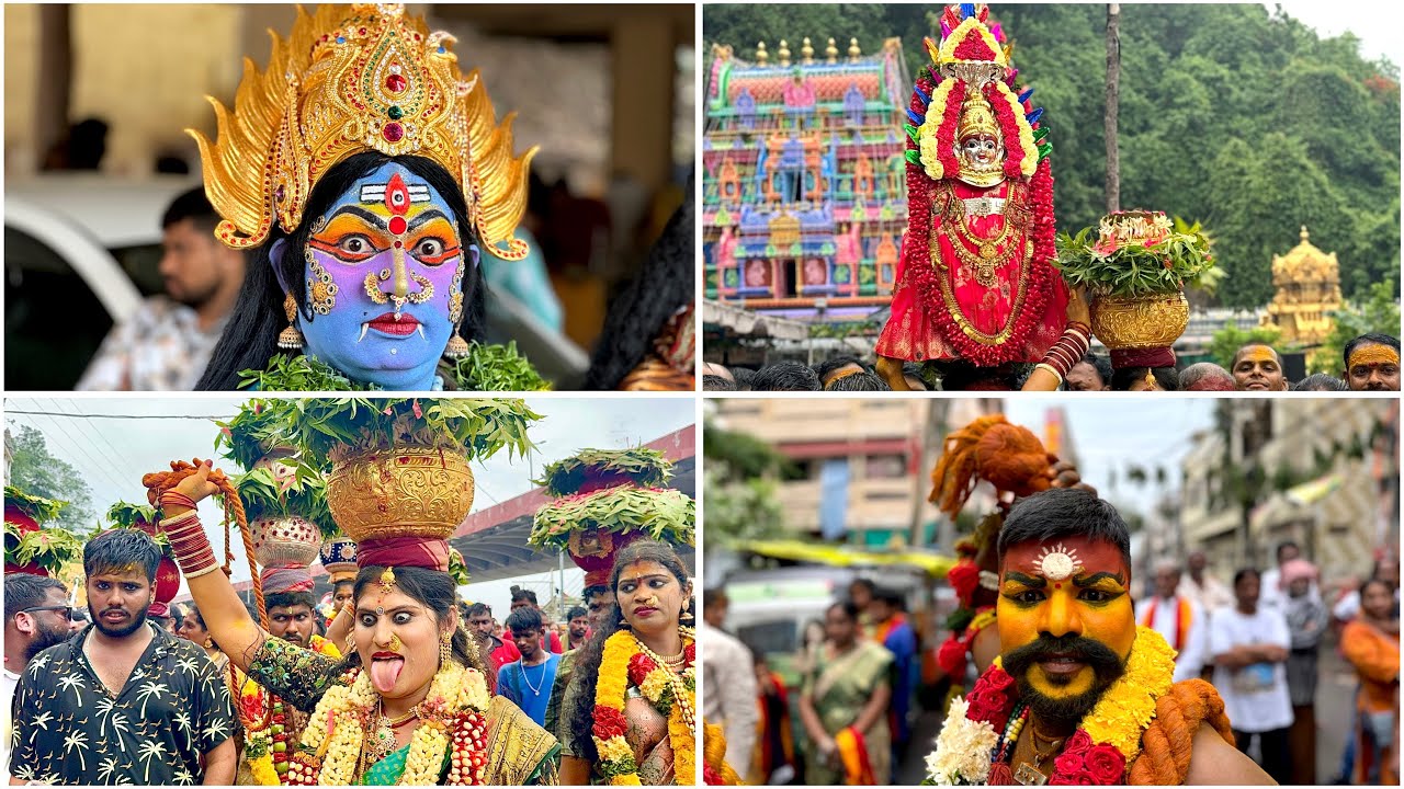 Jogini Nisha Kranthi bonam 2024 | Bangaru Bonam & Ghatam Procession at Vijayawada Bonalu 2024