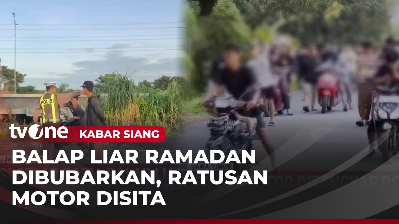 Kocar  kacir! Polisi Gelar Razia Balap Liar di Sidoarjo, Ratusan Pemotor Diamankan | Kabar Siang