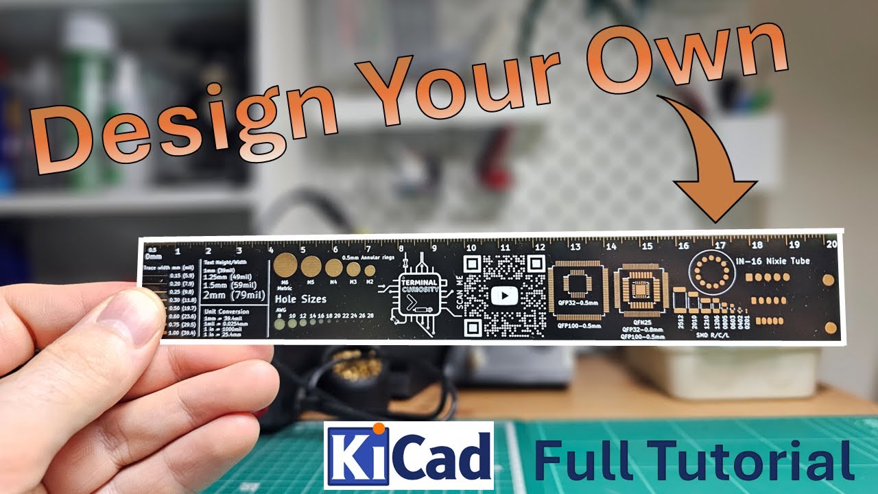 I Made a Custom PCB Ruler | KiCad Simple Tutorial For Beginners
