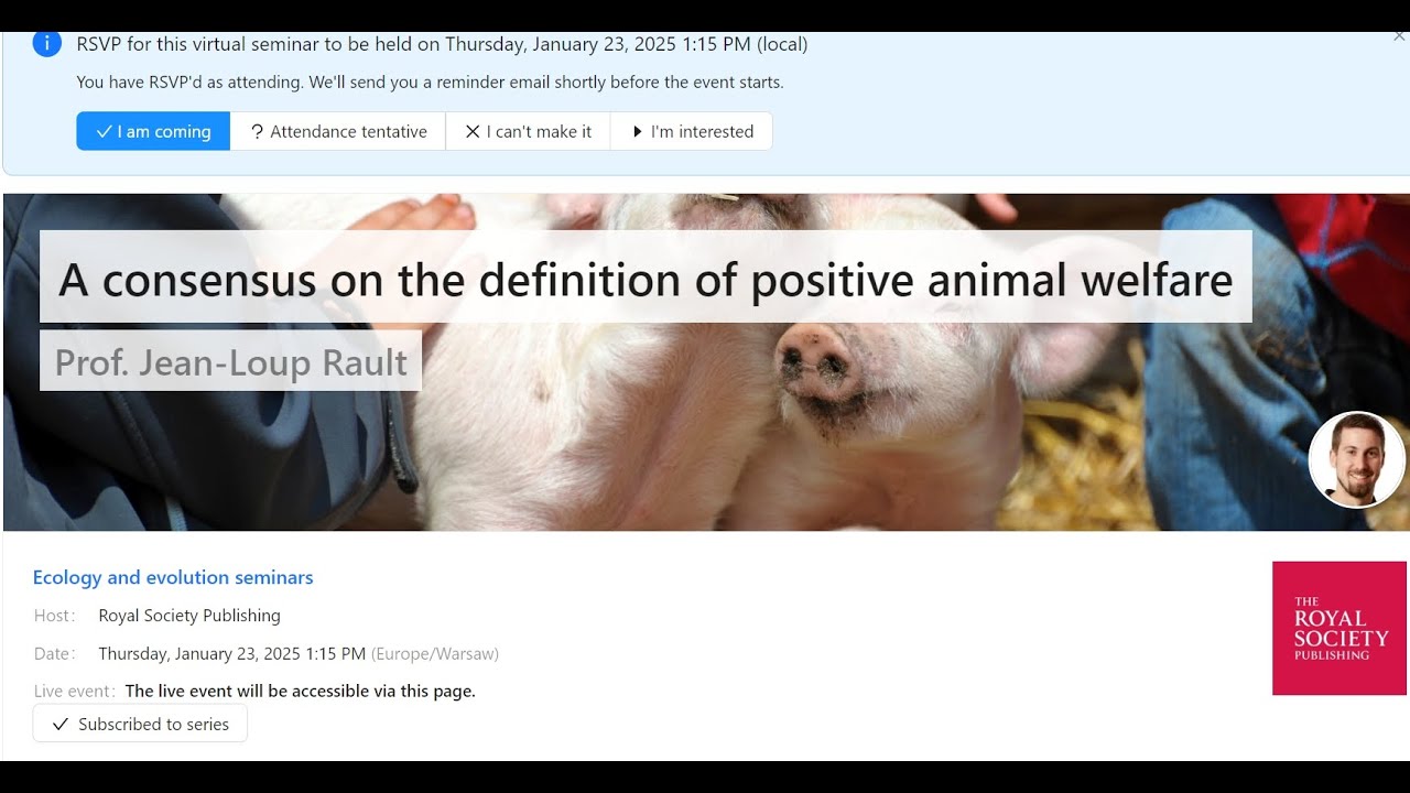 A consensus on the definition of positive animal welfare
